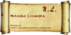 Motoska Lizandra névjegykártya
